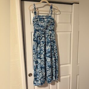 Floral Blue Maxi Dress